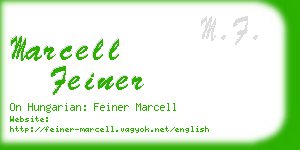 marcell feiner business card